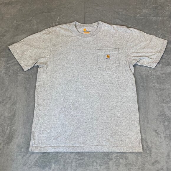 Carhartt K87 Original Fit Pocket T-Shirt Gray Men’s M Regular Workwear Tee - Picture 1 of 7
